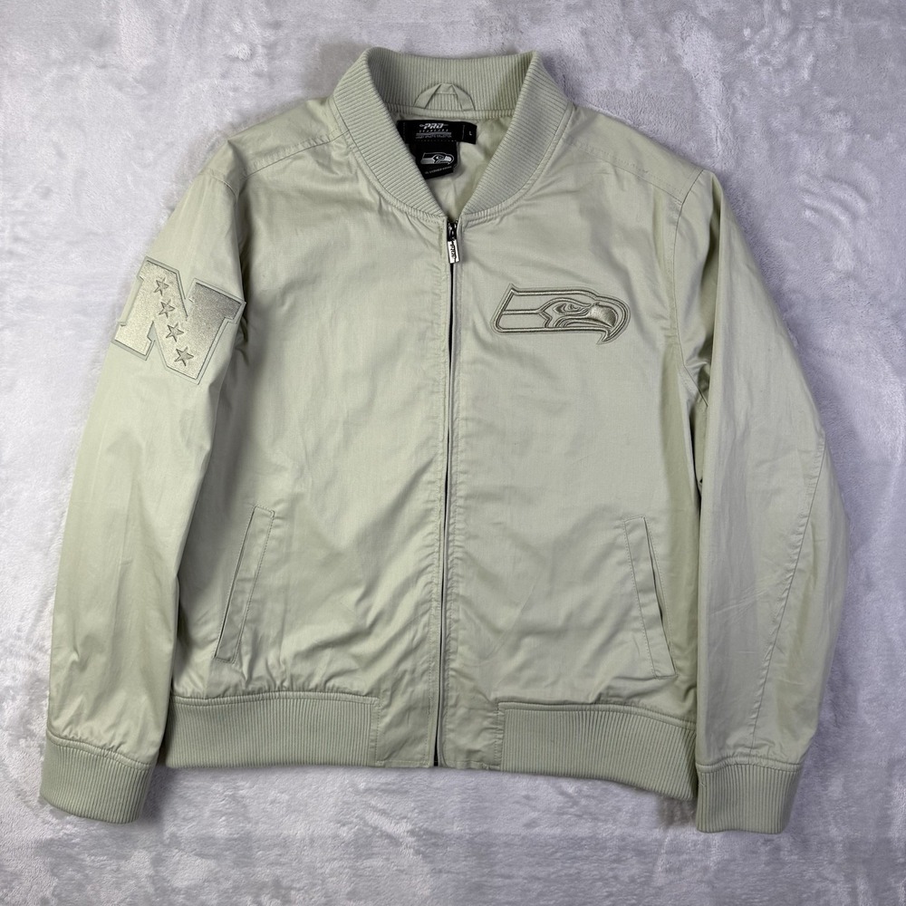 Seattle Seahawks Pro Standard‎ Jacket Women's Large Green Full Zip Embroidered